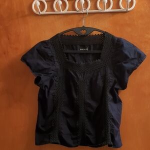 Women's Navy Blue Top